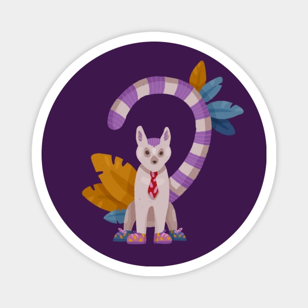 Fancy Lemur Magnet by derangedexplorer